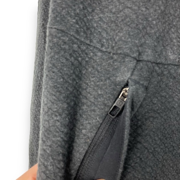 Lululemon At Ease Crew Sweatshirt Pullover Heathered Black Gray Mens L Textured - Picture 9 of 13